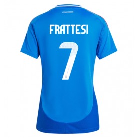 Damen Fußballbekleidung Italien Davide Frattesi #7 Heimtrikot EM 2024 Kurzarm